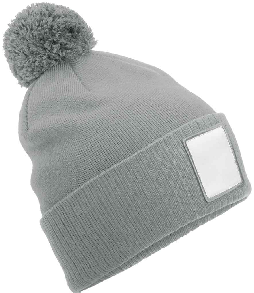 Beechfield Appliqué Patch Pom Beanie