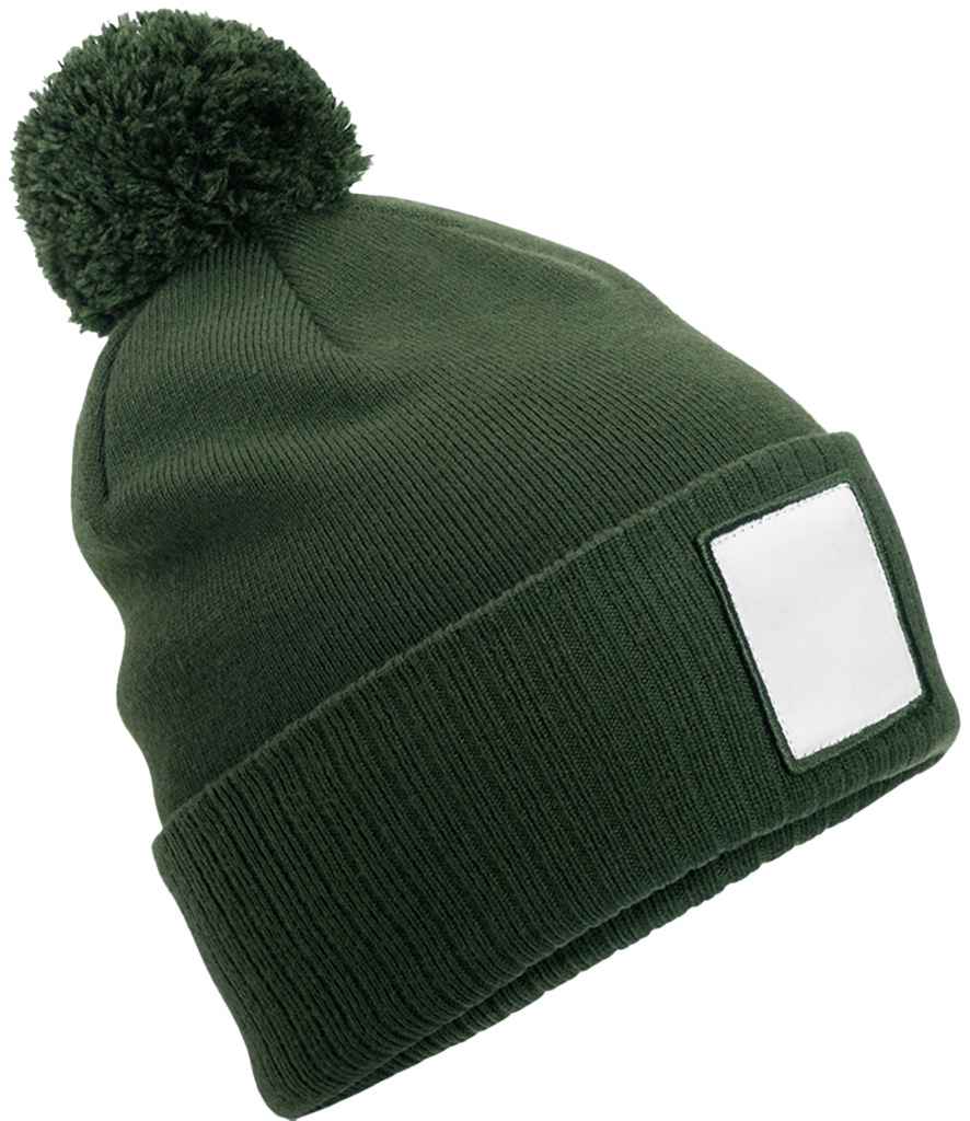 Beechfield Appliqué Patch Pom Beanie