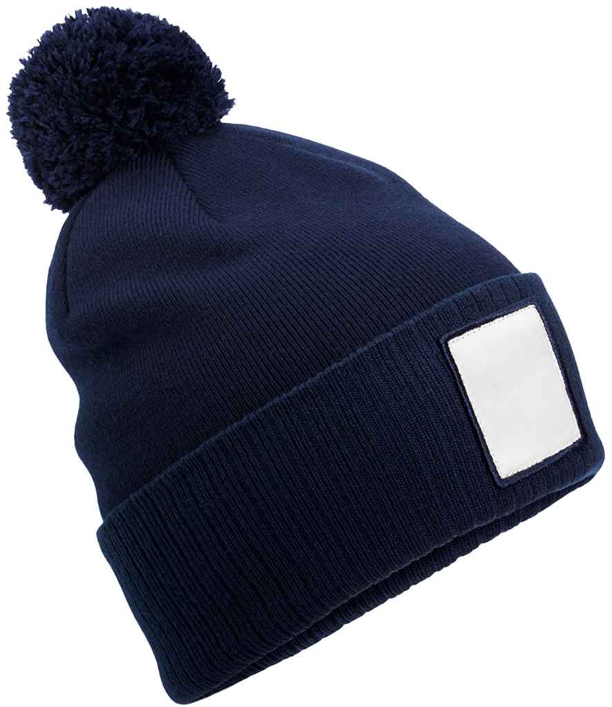 Beechfield Appliqué Patch Pom Beanie