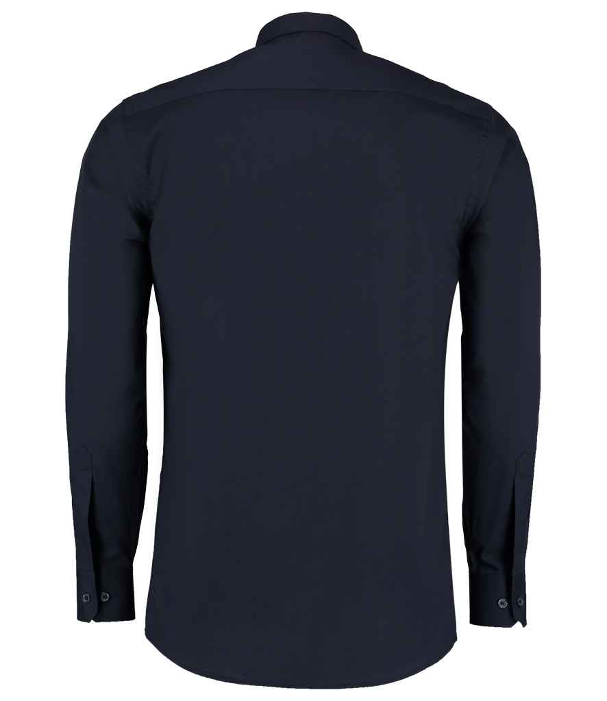 Kustom Kit Long Sleeve Tailored Poplin Shirt
