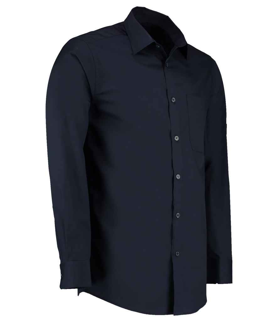 Kustom Kit Long Sleeve Tailored Poplin Shirt