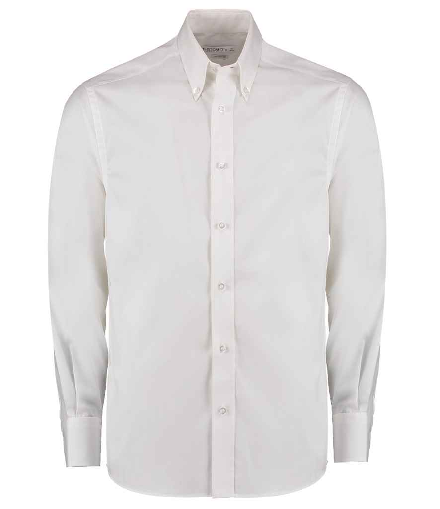 Kustom Kit Premium Long Sleeve Tailored Oxford Shirt