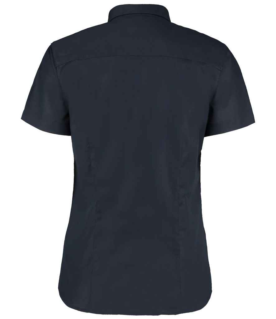 Kustom Kit Ladies Short Sleeve Tailored Workwear Oxford Shirt