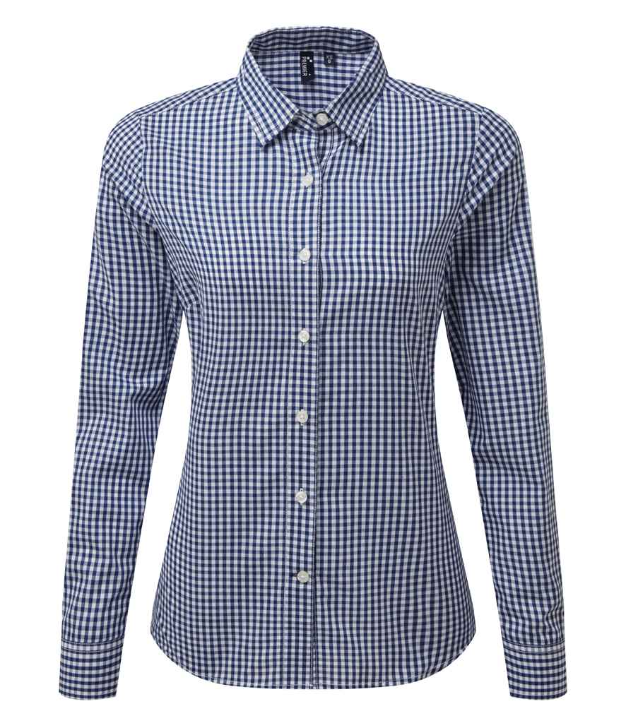 Premier Ladies Maxton Check Long Sleeve Shirt