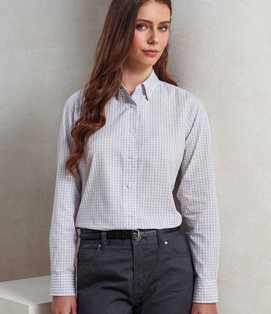 Premier Ladies Maxton Check Long Sleeve Shirt
