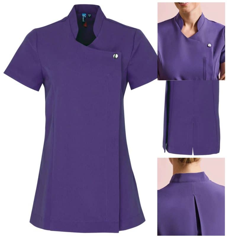 PR683 Premier Ladies Blossom Short Sleeve Tunic-Purple 2026