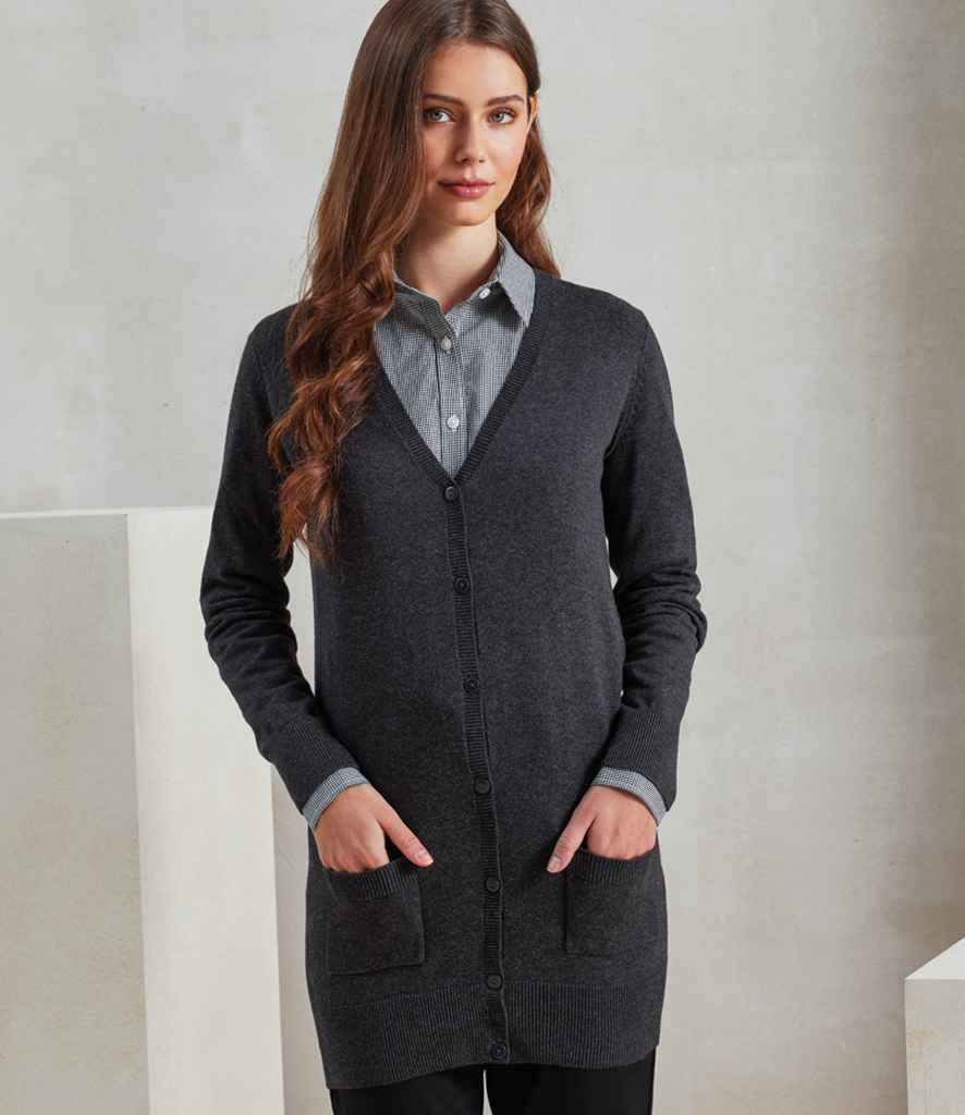 Premier Ladies Longline V Neck Cardigan
