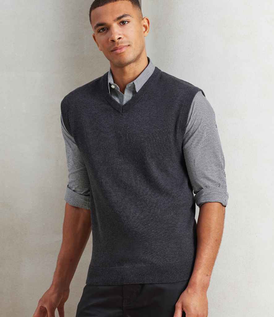 Premier Sleeveless Cotton Acrylic V Neck Sweater