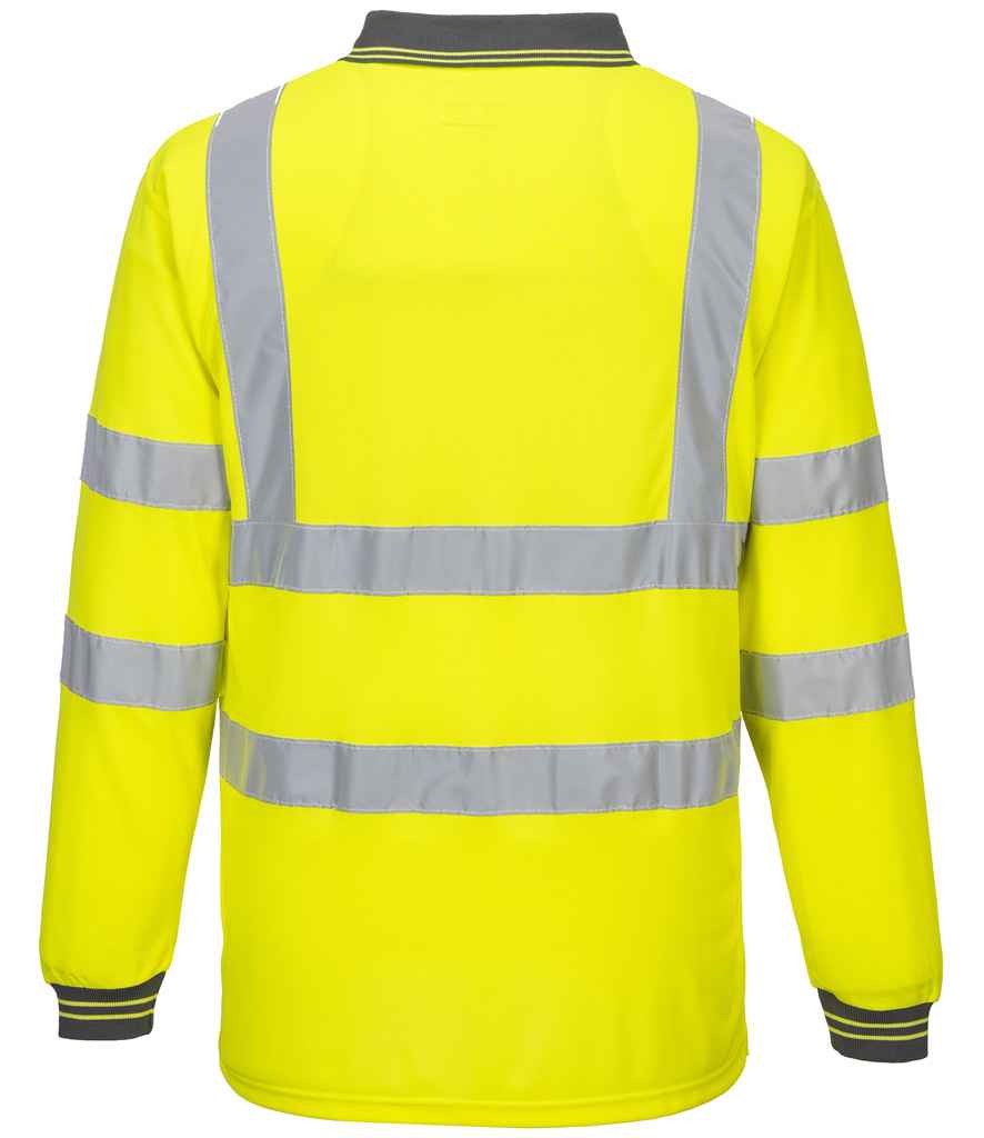 Portwest Hi-Vis Long Sleeve Polo Shirt