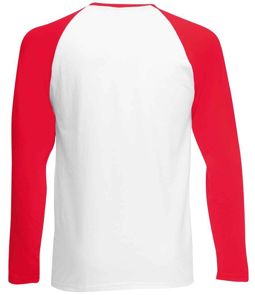 Fruit of the Loom Contrast Long Sleeve Baseball T-Shirt