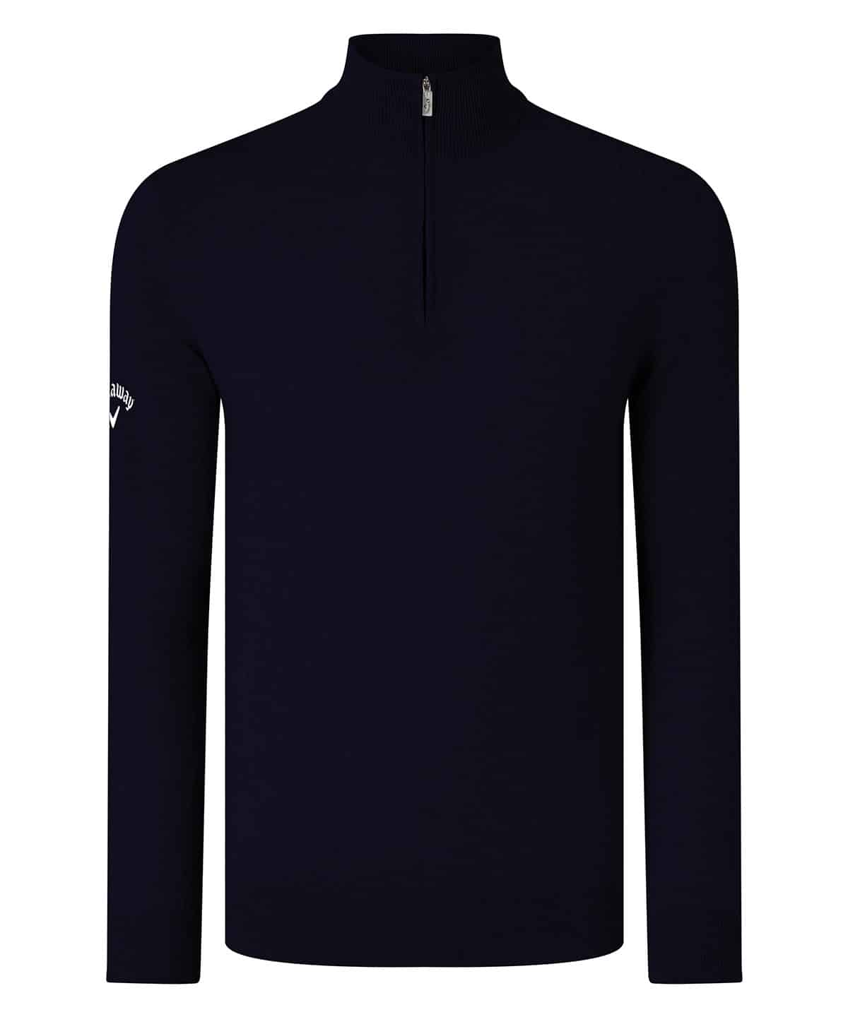 Ribbed ¼ zip Merino sweater