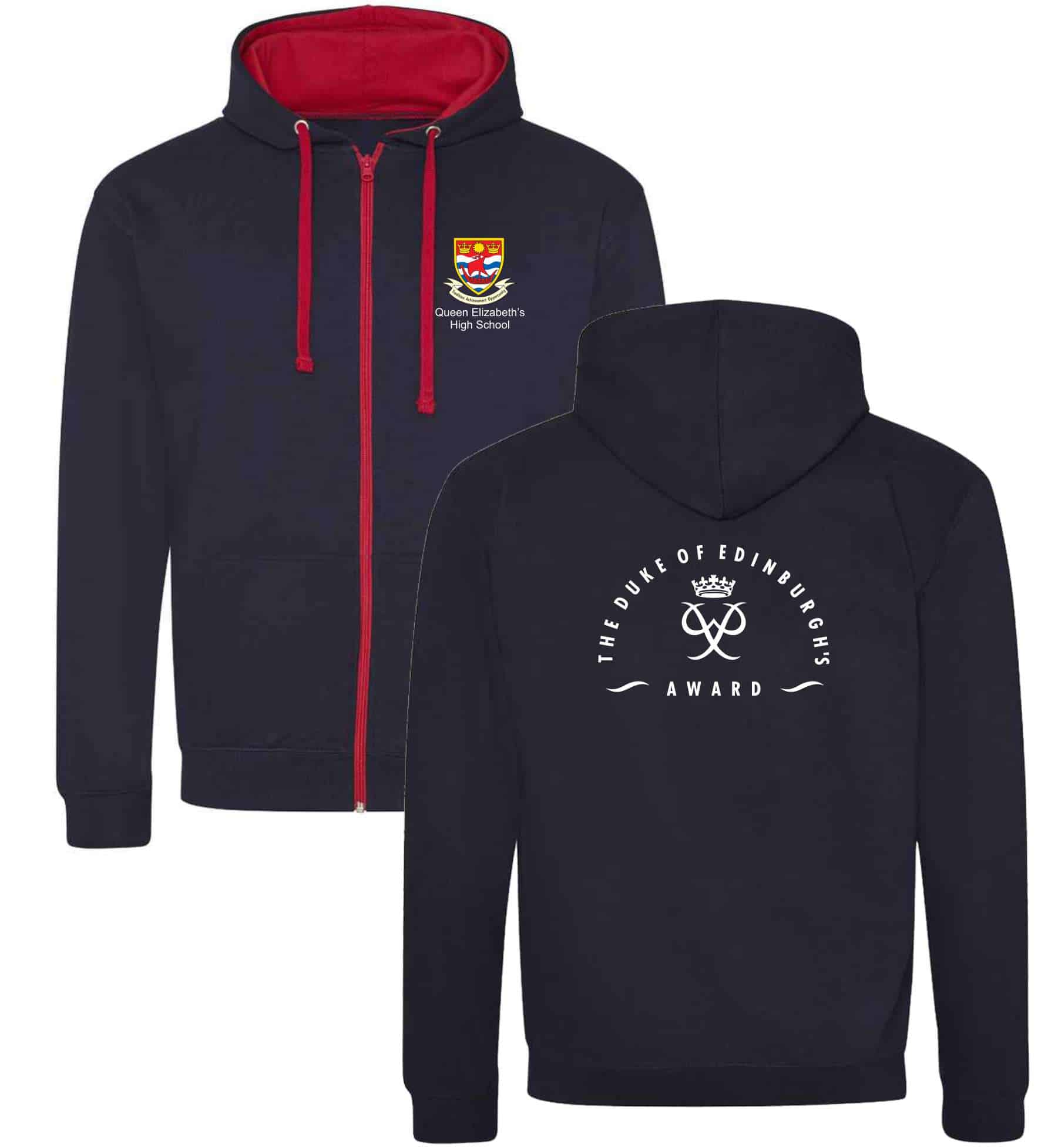 QEHS D of E Zip Hoodie