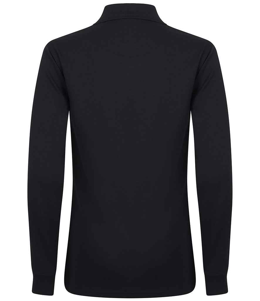 Henbury Unisex Long Sleeve Coolplus® Piqué Polo Shirt