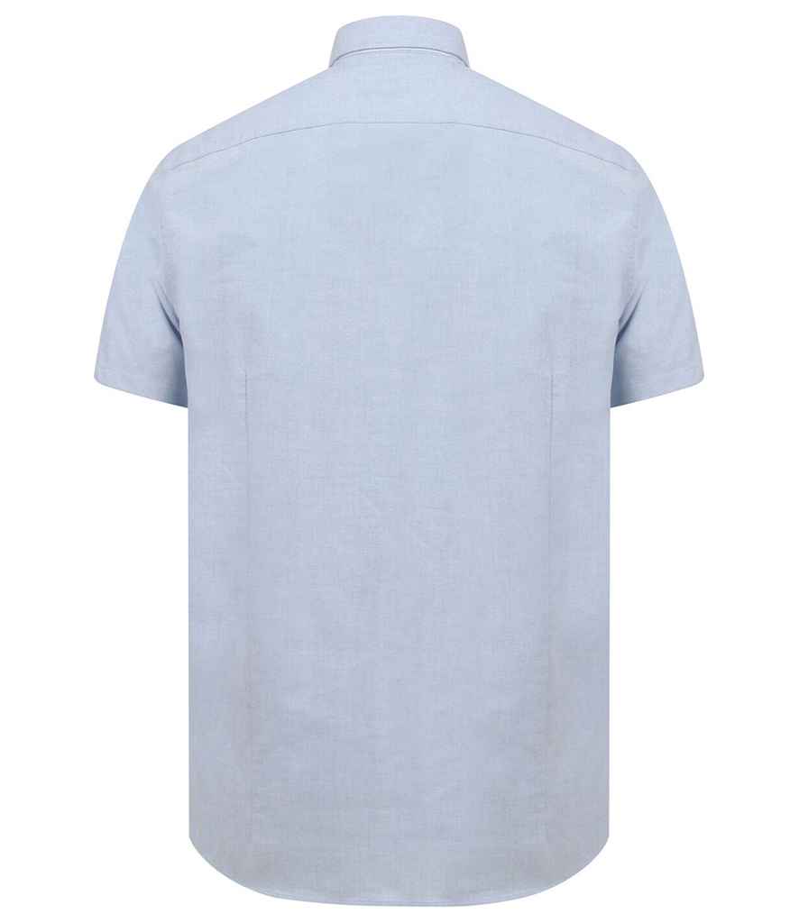 Henbury Modern Short Sleeve Slim Fit Oxford Shirt