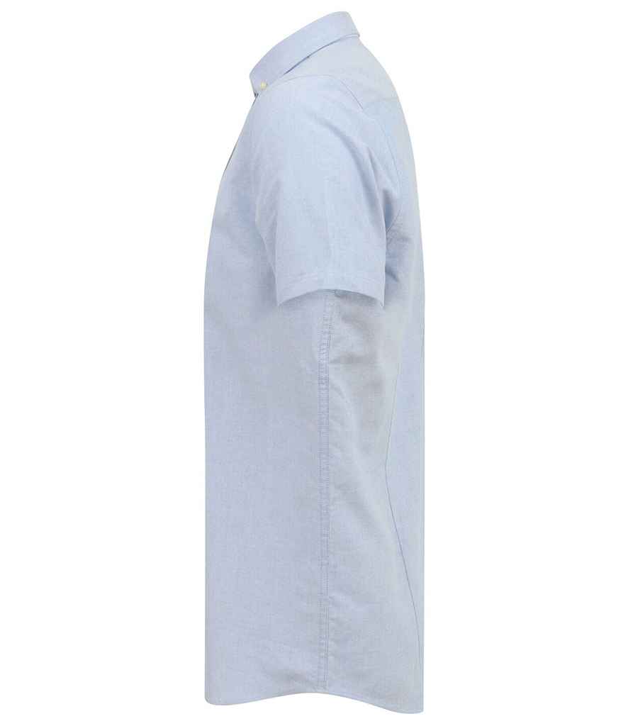 Henbury Modern Short Sleeve Slim Fit Oxford Shirt