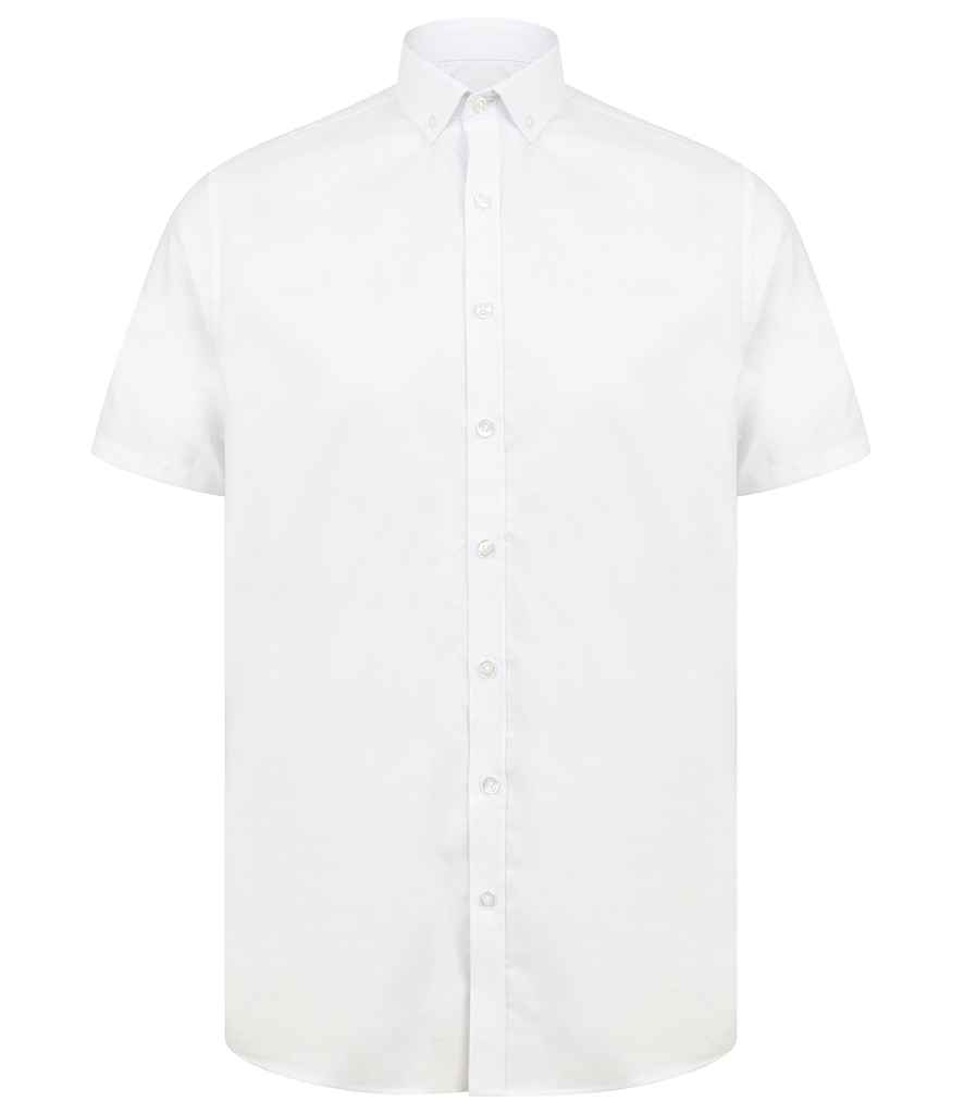 Henbury Modern Short Sleeve Slim Fit Oxford Shirt