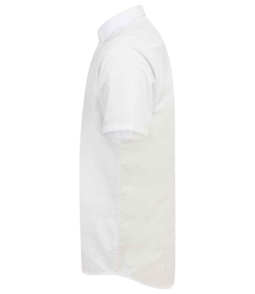 Henbury Modern Short Sleeve Slim Fit Oxford Shirt