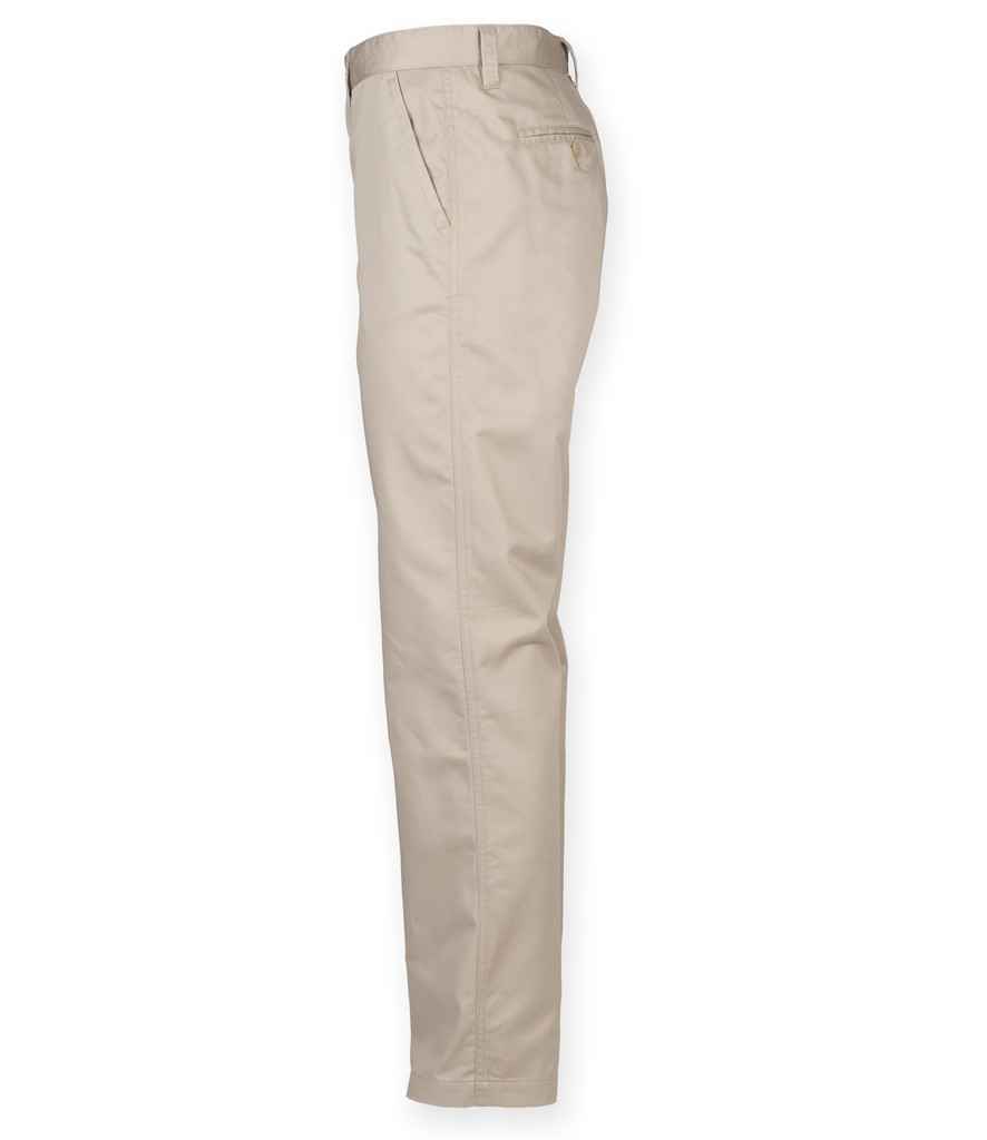 Henbury Ladies 65/35 Flat Fronted Chino Trousers