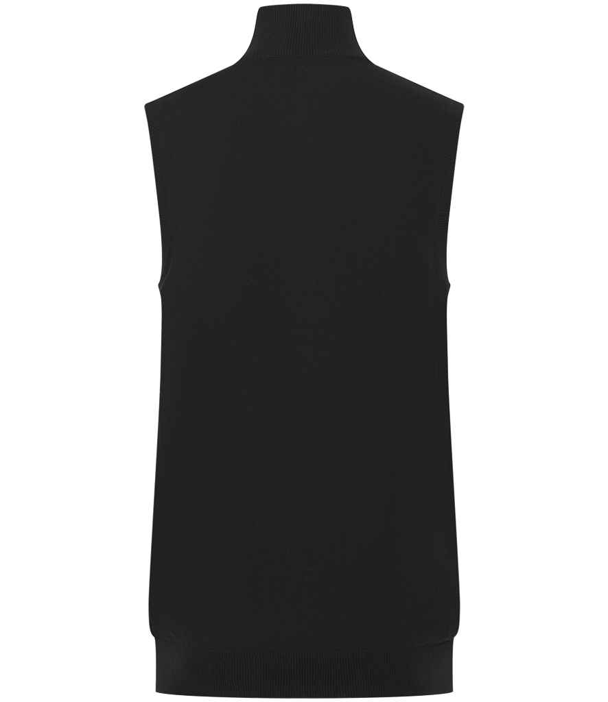 Henbury Sleeveless Zip Through Jumper