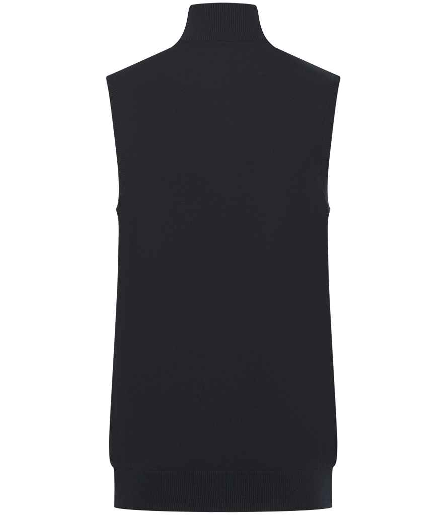 Henbury Sleeveless Zip Through Jumper