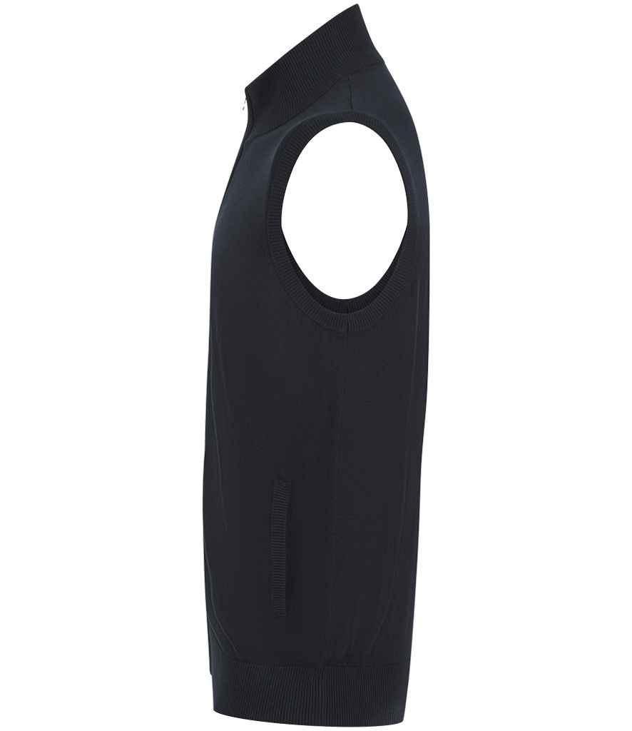 Henbury Sleeveless Zip Through Jumper