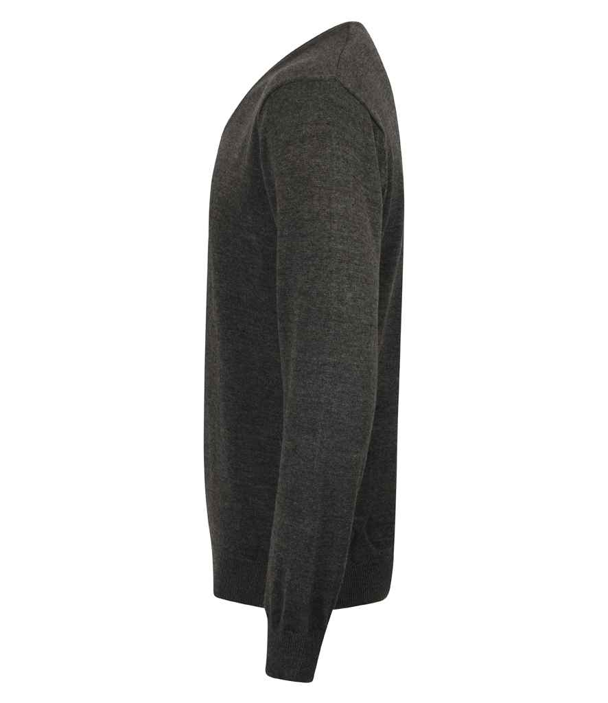 Henbury Lightweight Cotton Acrylic V Neck Sweater