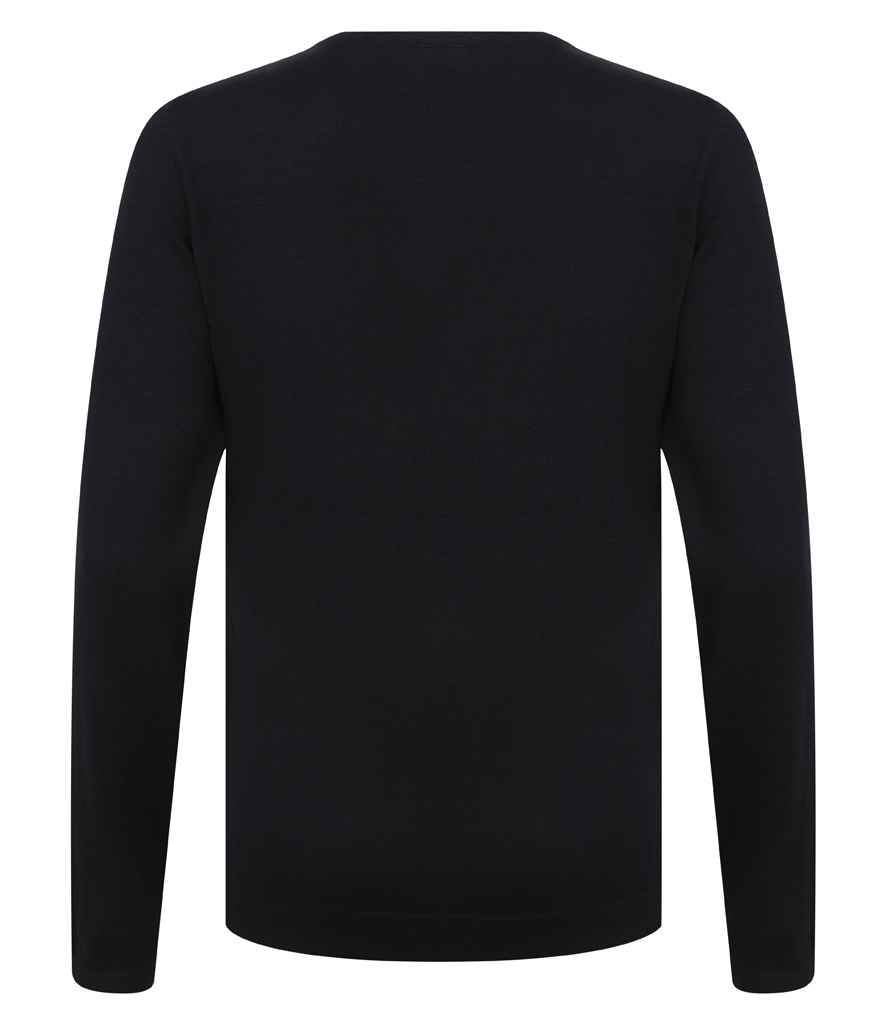 Henbury Ladies Lightweight Cotton Acrylic V Neck Sweater