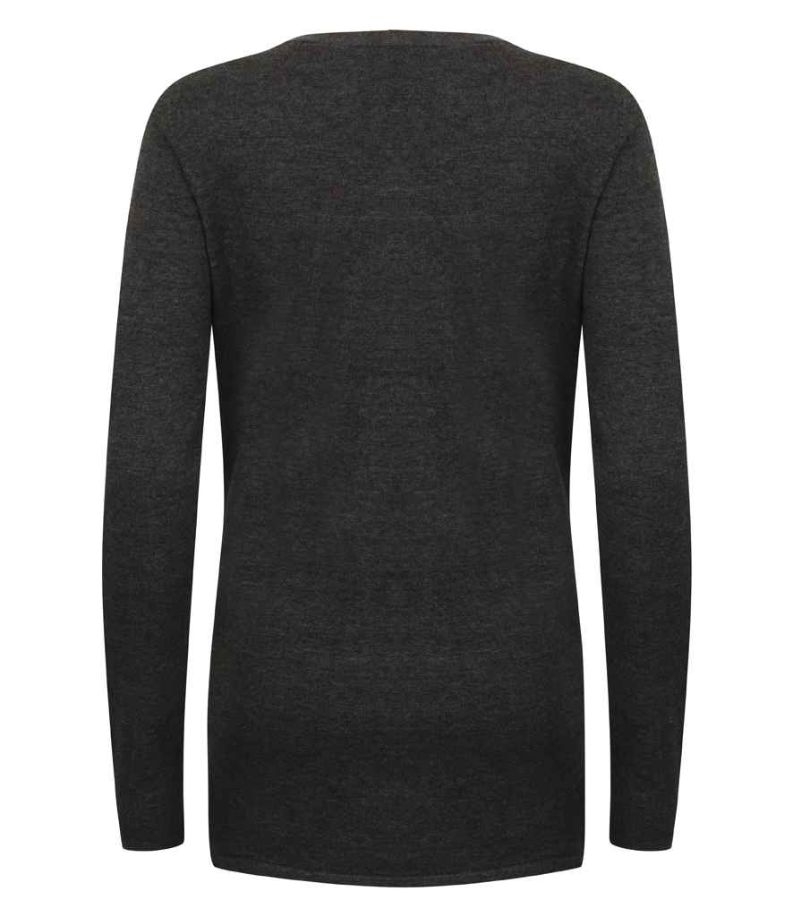 Henbury Ladies Cotton Acrylic V Neck Cardigan