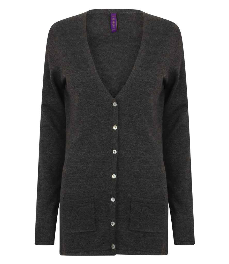 Henbury Ladies Cotton Acrylic V Neck Cardigan