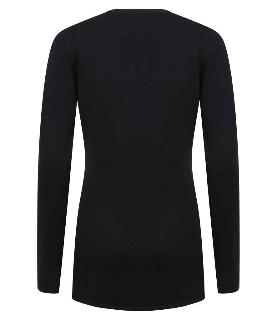 Henbury Ladies Cotton Acrylic V Neck Cardigan