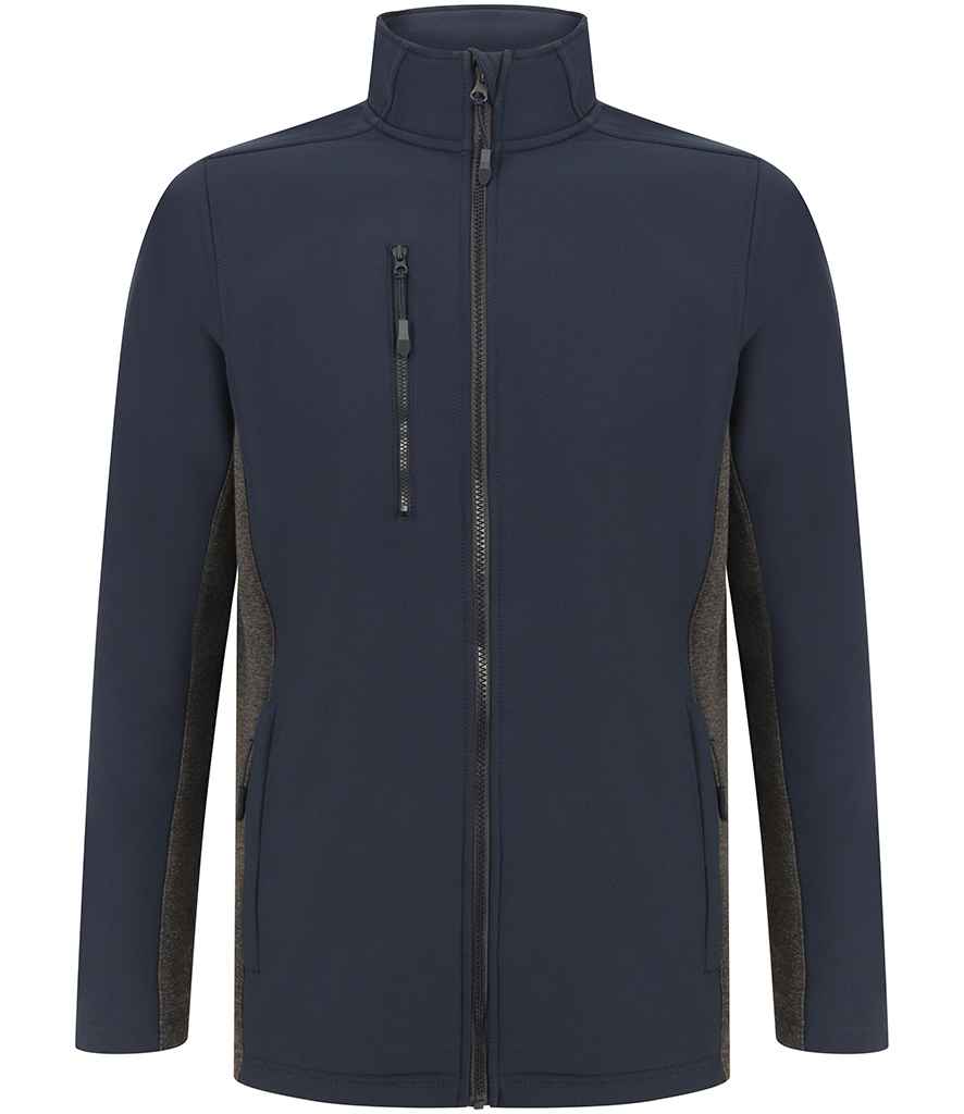 Henbury Unisex Contrast Soft Shell Jacket