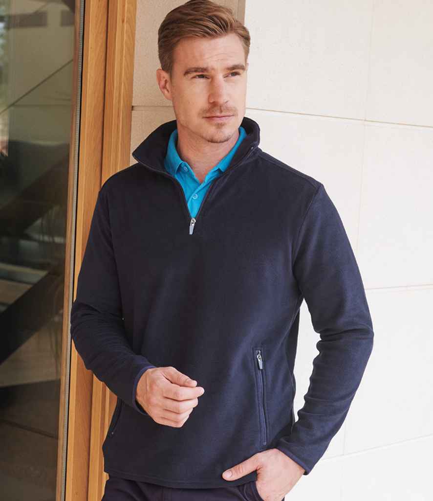 Henbury Zip Neck Micro Fleece