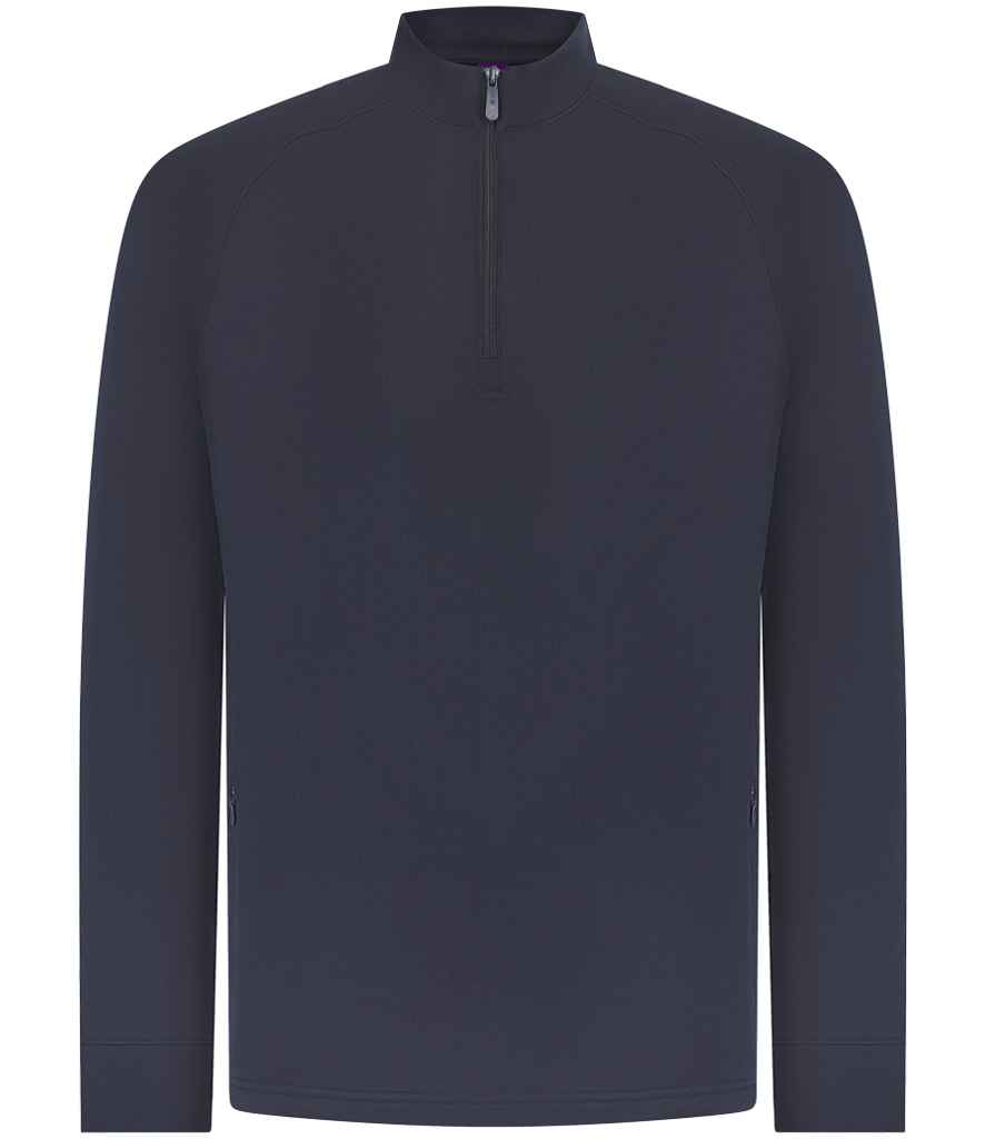 Henbury Zip Neck Wicking Top