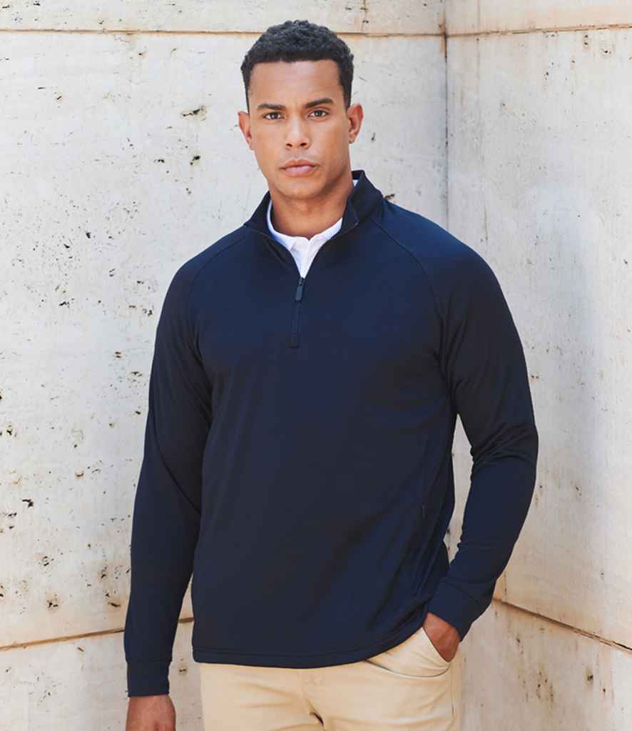 Henbury Zip Neck Wicking Top