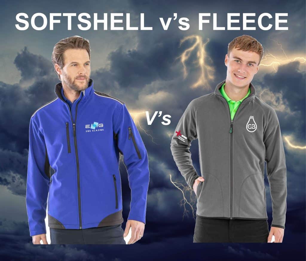 Personalised Softshell Jackets v's Embroidered Fleece Jackets