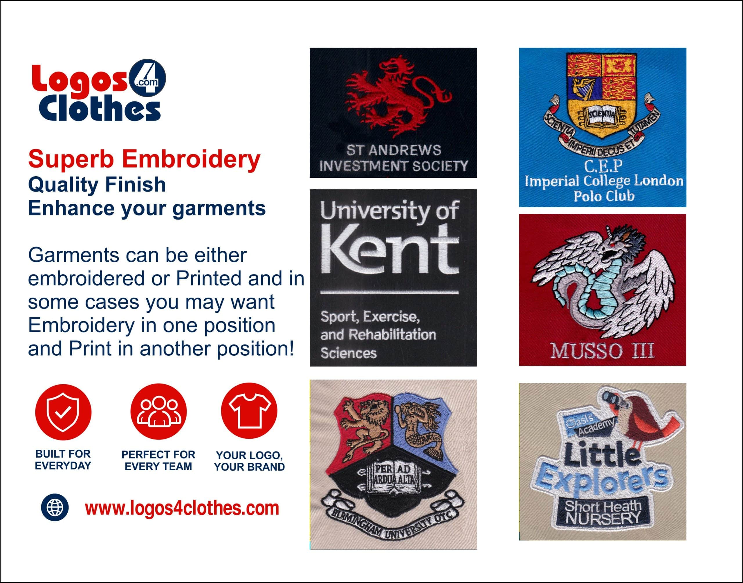 Quality Embroidery from logos4clothes