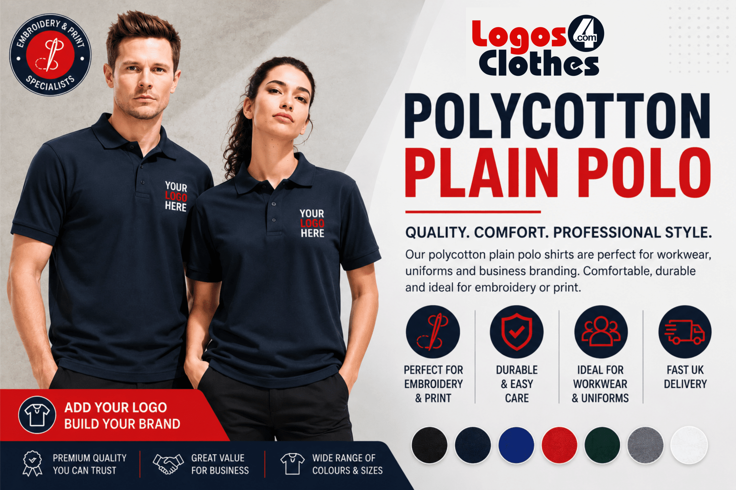 Polycotton Polo Shirts