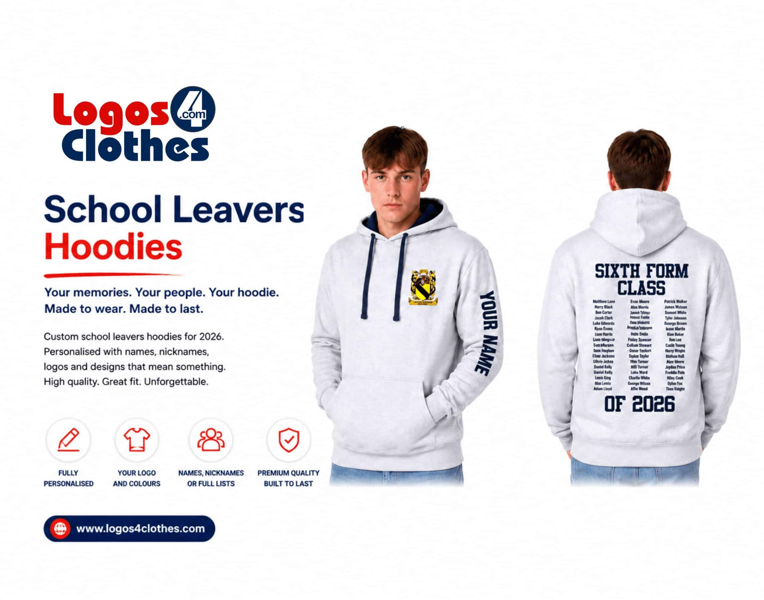 School Leavers 26-Grey Hoodie