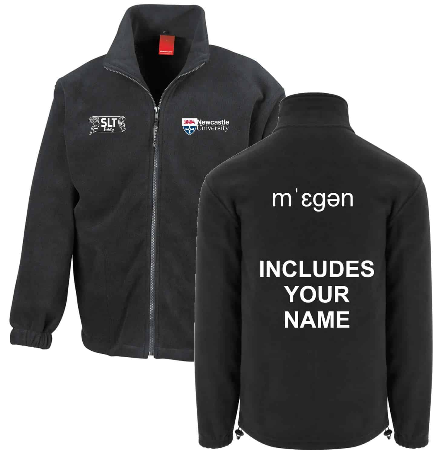 SLTS FULL ZIP FLEECE WITH EMBROIDERED NAME