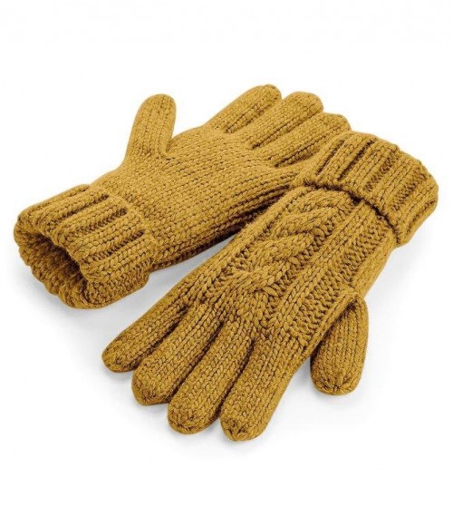 BB497 Beechfield Cable Knit Melange Gloves