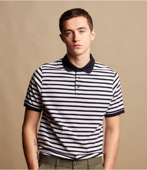 FR230 Front Row Striped Jersey Polo Shirt