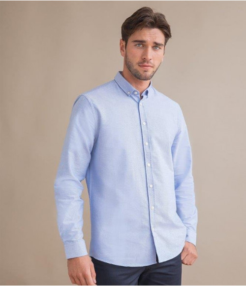 H512R Henbury Modern Long Sleeve Regular Fit Oxford Shirt