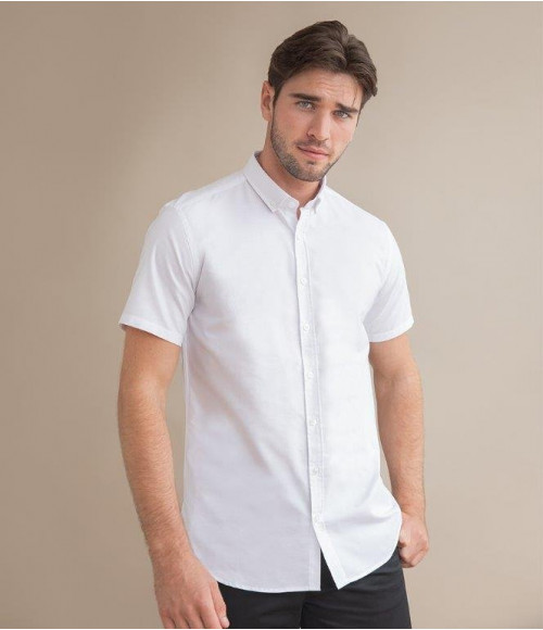 H517R Henbury Modern Short Sleeve Regular Fit Oxford Shirt