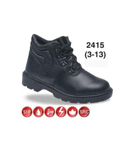 Himalayan 2414 Black Leather Safety Shoes