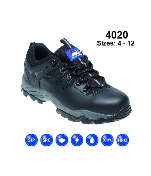 Himalayan 4020 Gravity®1 Black Leather Safety Trainers - Steel Midsole