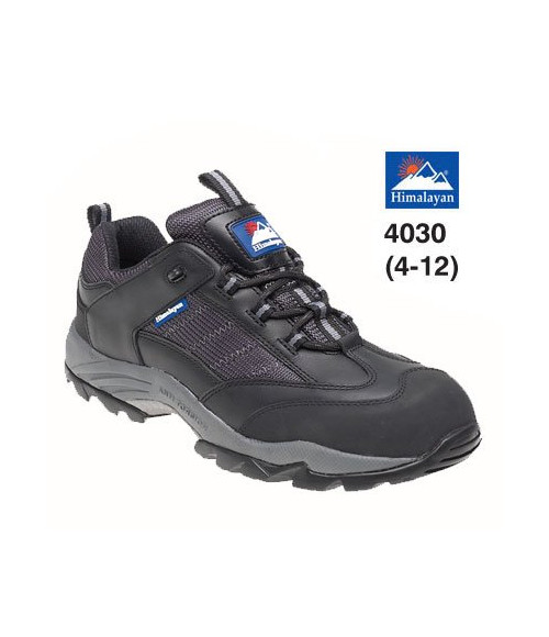 Himalayan 4030 Gravity®1 Black Leather/Nylon Safety Trainers - Metal Free
