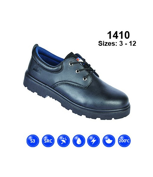 1410 Himalayan Black Leather DD SMS Safety Shoe