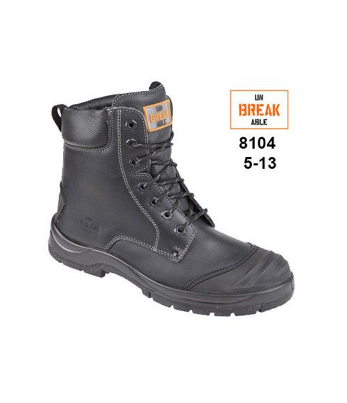 8104 Himalayan Black Unbreakable 7 Eyelet Boot