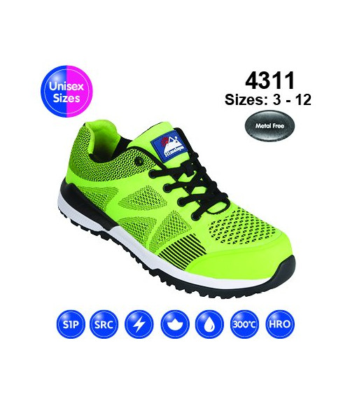 4311 Himalayan #Bounce Lime S1P/SRC Non-Metallic Trainer