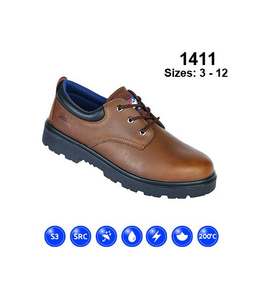 1411 Himalayan Brown DD Leather SM Safety Shoe